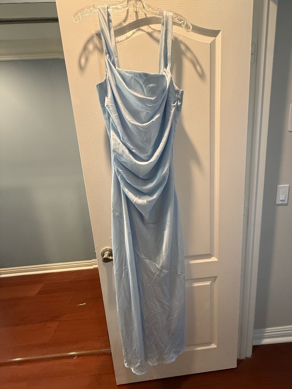 Birdy Grey Jennie Matte Satin Dress - Mist Blue